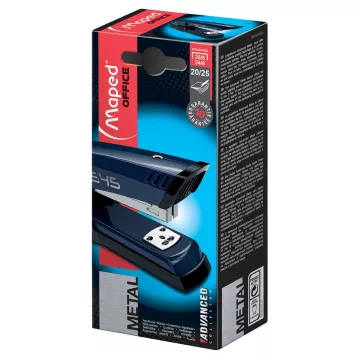 Zszywacz Advanced Metaliczny Granatowy Krótki Magazynek do 25 Kartek
