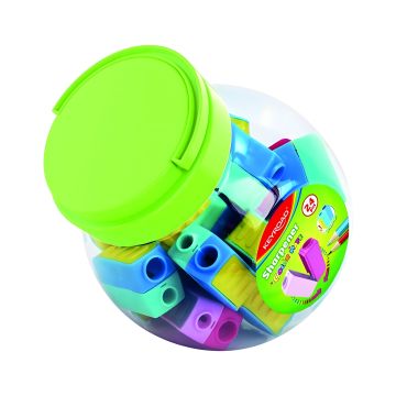 Temperówka plastikowa podwójna KEYROAD Color Mate w tubie mix kolorów