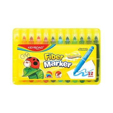 Flamastry KEYROAD Jumbo Smoozy Art. zmywalne mix kolorów 12 sztuk