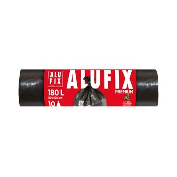 Worki na śmieci ALUFIX Profi LDPE 180 l 10 sztuk czarne