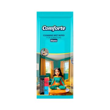 Chusteczki nawilżane COMFORTE do czyszczenia mebli i powierzchni 70 sztuk