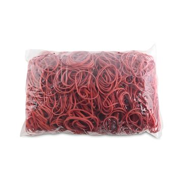 Gumki recepturki OFFICE PRODUCTS średnica 50mm grubość 1,5x3mm 60% kauczuku 1000g zgrzewka czerwone