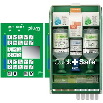 Apteczka ścienna PLUM QuickSafe Complete z wyposażeniem pierwszej pomocy