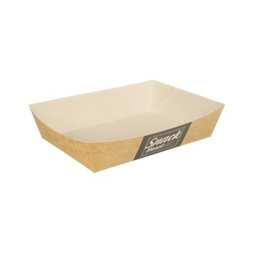Tacka papierowa głęboka Good Food z zadrukiem 16 x 11 x 4 cm 50 sztuk