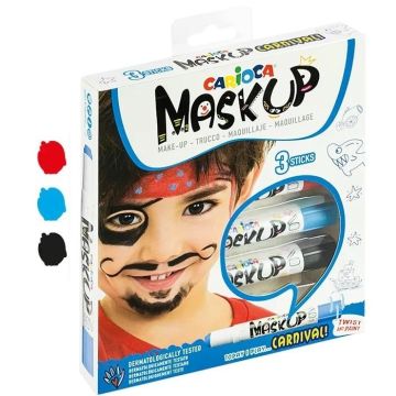 Kredki do malowania twarzy Carioca Maskup Carnival zestaw 3 kolory
