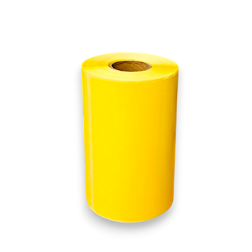 Etykieta termiczna żółta CF 100x160 mm perforacja FI 25 115 szt.