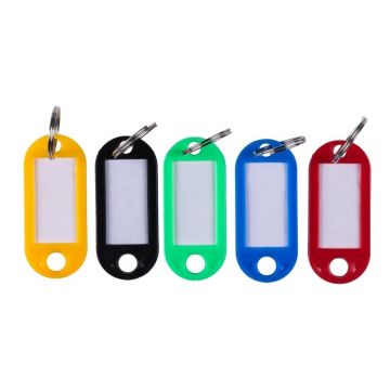 Zawieszki Na Klucze Q-Connect, 50X22Mm, 100 Szt., Mix Kolorów