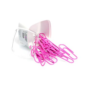 Spinacze do papieru, MAS Cubbie 50 mm różowy 15 sztuk