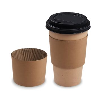 Owijka do kubka papierowego kraft 250-300 ml 100 szt.