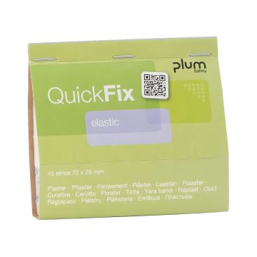 Plastry elastyczne z opatrunkiem QuickFix Plum do dozownika, beżowe, 45 szt.