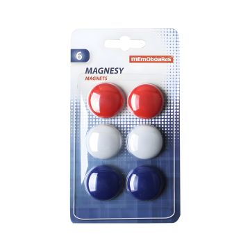 Magnesy Memoboards do tablic, 6 sztuk, blister f 30mm