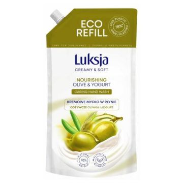 Mydło w płynie kremowe LUKSJA CREAMY & SOFT  OLIWKA I JOGURT ZAPAS, 900 ml