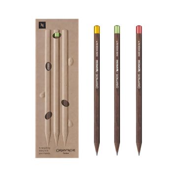 Ołówki Nespresso Swiss Wood z drewna 3 sztuki