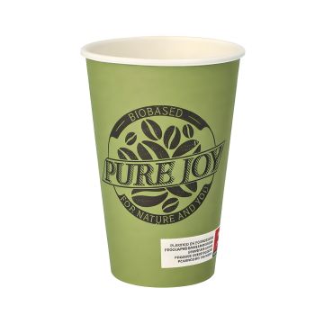 Kubek papierowy Pure Joy zielony 350 ml średnica 80 mm 50 sztuk