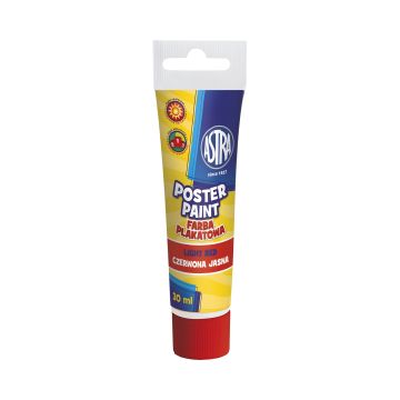 Farby plakatowe w tubach jasnoczerwone 30 ml zestaw 6 sztuk
