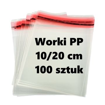 Worek foliowy polipropylenowy z klapką i odpowietrzaniem 100x200 mm 100 sztuk