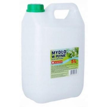 Mydło w Płynie Antybakteryjne Białe Perłowe 5 Litrów