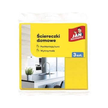 Ściereczki domowe do kurzu JAN NIEZBĘDNY, 3 sztuki, mix kolorów