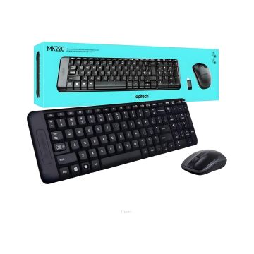 Logitech Zestaw Klawiatura i Mysz MK220 bezprzewodowy INTL