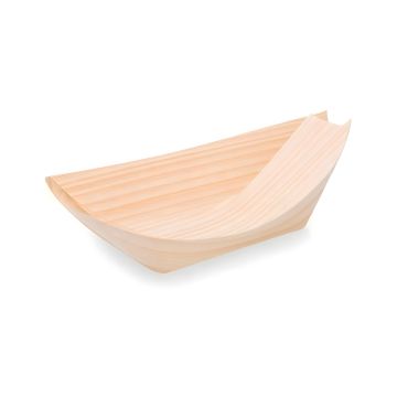 Miseczka papierowa drewniana łódka 13 x 8 cm 100 sztuk do cateringu i eventów
