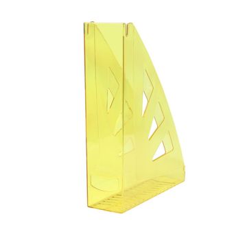 Pojemnik na dokumenty ażurowy A4 transparentny żółty OFFICE PRODUCTS