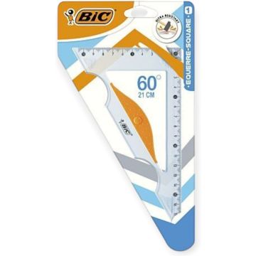Ekierka Prostokątna Przezroczysta 17cm 60 stopni BIC
