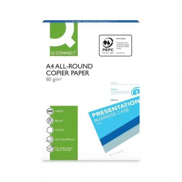 Papier ksero Q-CONNECT All-Round, A4, klasa C, 80gsm, 500 ark.