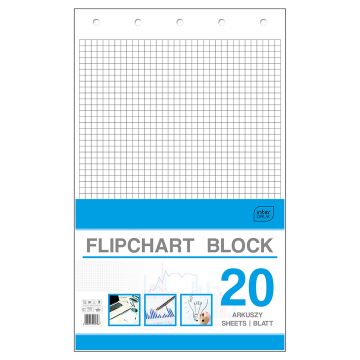 Blok do flipchartów Interdruk 20 arkuszy, kratka, 640x1000mm