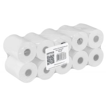 Rolki termiczne OFFICE PRODUCTS, 56mm x 30m, gr. 48 +/- 6, 10 szt., białe