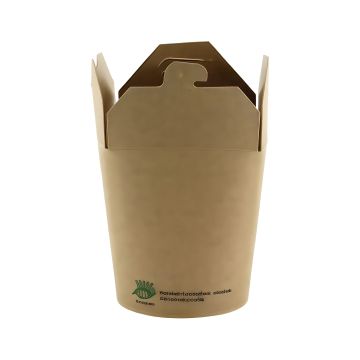 Box na przekąski papierowy kraft brązowy 230 ml 7,5 x 6,5 x 5,8 cm 25 sztuk