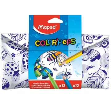 Piórnik Color Peps do pokolorowania z akcesoriami