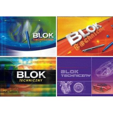 Blok Techniczny A4 10 kartek 170g Kreska
