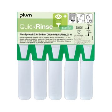 Ampułki do płukania oczu PLUM QuickRinse sterylny roztwór 5x20 ml
