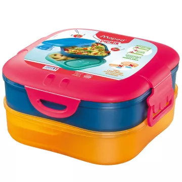 Pudełko Lunchowe Picnik Concept Kids 3w1 Modułowe 1,4l Różowe