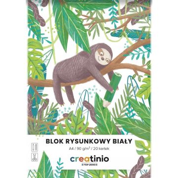Blok Rysunkowy A4 Biały 20 kartek 90g