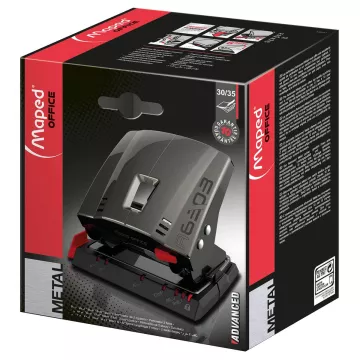 Dziurkacz metalowy Advanced 35 kartek grafitowy metaliczny
