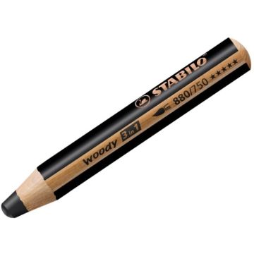 Kredka STABILO WOODY 880/750 czarna – kredka, akwarela, wosk