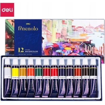 Farby akwarelowe FINENOLO 12 kolorów 12ml tubka