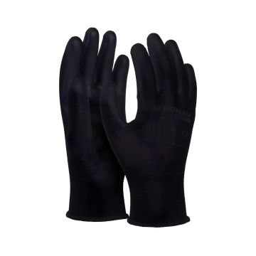 Rękawice ochronne DONAU SAFETY PU Black kat. II rozmiar 10 czarne