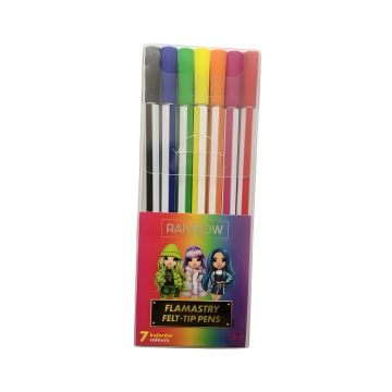 Flamastry heksagonalne Rainbow High zestaw 7 sztuk do biura i szkoły
