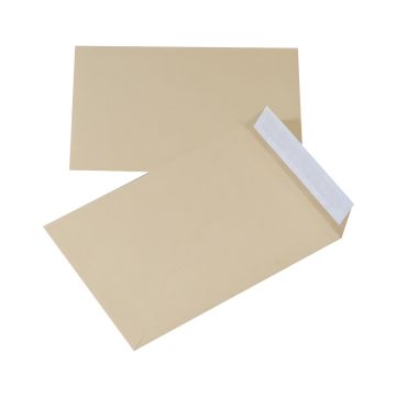 Koperty z taśmą silikonową Office Products brązowe format C5 90gsm 10 sztuk