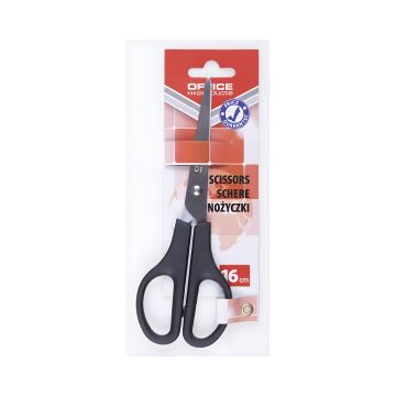 Nożyczki biurowe OFFICE PRODUCTS klasyczne czarne 16 cm do biura i szkoły