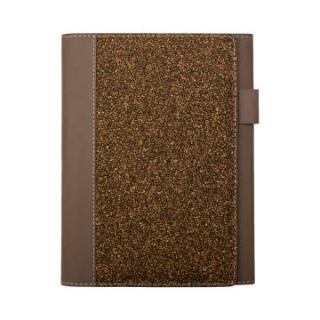 Notebook A5 REBEC korek naturalny z herbatą  szary