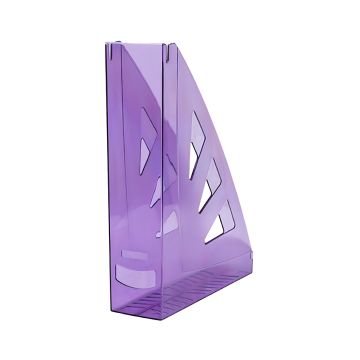 Pojemnik na dokumenty ażurowy A4 transparentny fioletowy OFFICE PRODUCTS