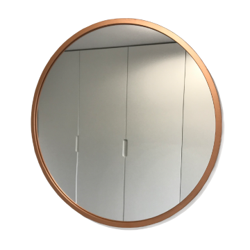 Lustro łazienkowe ścienne Faneco Scandi miedziane 600x600 mm
