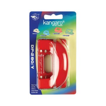 Dziurkacz biurowy Kangaro DP-280Y, do 11 kartek, kolor czerwony, 1 sztuka