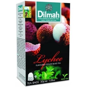 Herbata czarna Dilmah z aromatem liczi 20 torebek 30g
