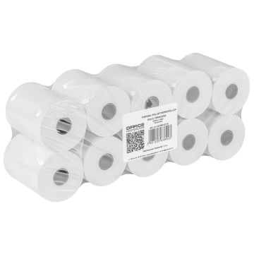 Rolki termiczne OFFICE PRODUCTS, 57mm x 45m, gr. 48 +/- 6, 10 szt., białe