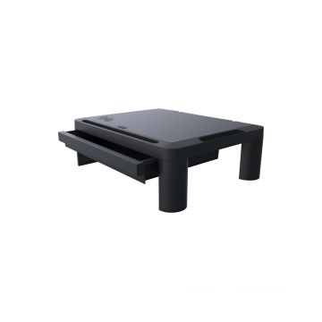 Podstawka pod monitor, MAS Escrito Premium, regulowana, z ładowarką, czarna