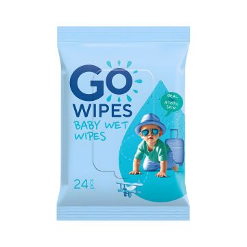 Chusteczki nawilżane dla dzieci GOWIPES do skóry wrażliwej i atopowej 24 sztuki